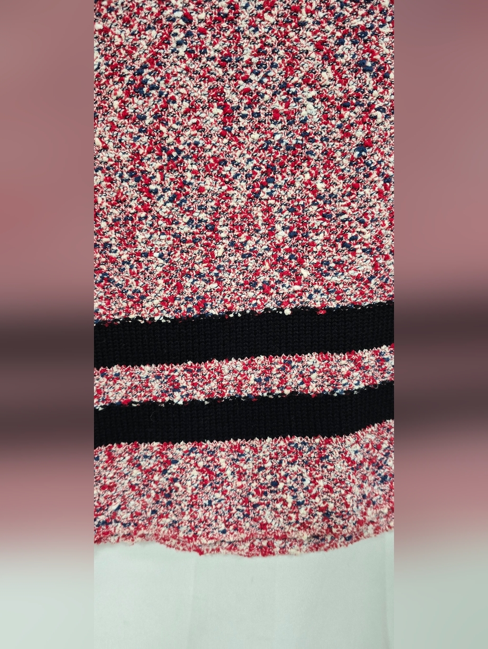 Rag & Bone L Halstead boucle varsity skirt runway tweed, pull up, elastic waist - Picture 5 of 8